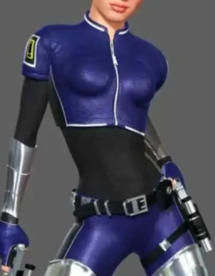 Perfect Dark Agent Joanna Cropped Leather Jacket Perfect Dark Agent Joanna Cropped Leather Jacket