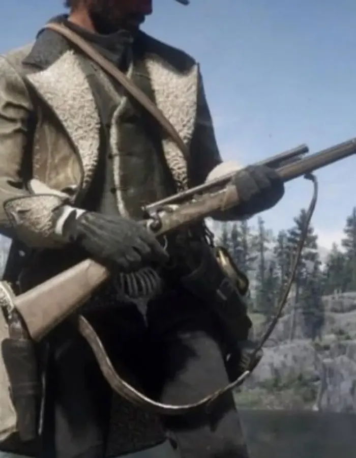 Red Dead Redemption 2 Cougar Cutaway Shearling Leather Coat Red Dead Redemption 2 Cougar Cutaway Shearling Leather Coat