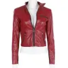 Resident Evil 2 Claire Redfield Red Leather Jacket