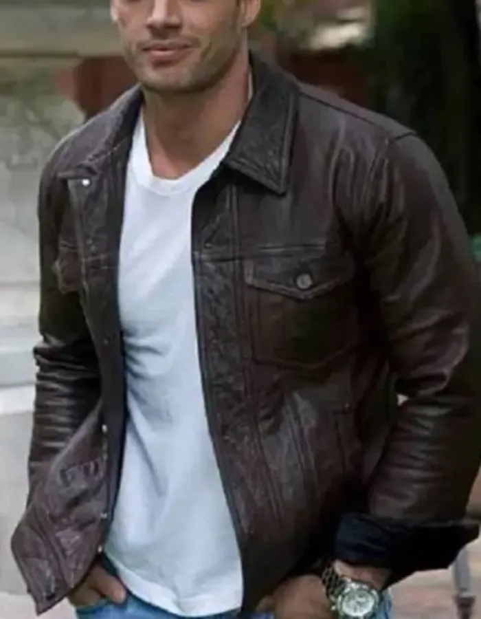 Resident Evil 2022 William Levy Brown Leather Jacket