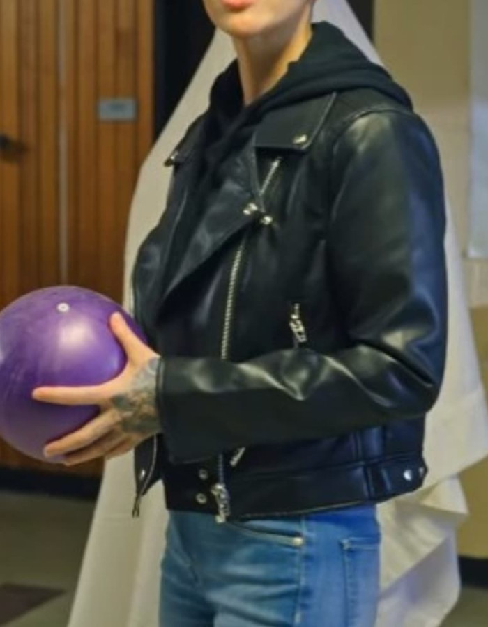 Ruby Rose 1 up Black Leather Jacket Ruby Rose 1 up Black Leather Jacket