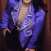 Selena Quintanilla Biker Purple Leather Jacket