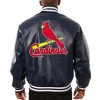St. Louis Cardinals Navy Leather Bomber Jacket St. Louis Cardinals Navy Leather Bomber Jacket