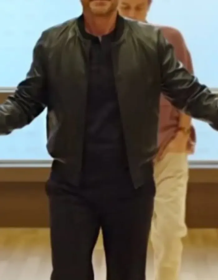 Unstable 2023 Rob Lowe Black Leather Bomber Jacket
