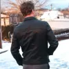 Wolves 2023 Brad Pitt Black Leather Jacket