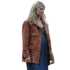 American Made Sarah Wright (Lucy Seal) Brown Leather Jacket American Made Sarah Wright (Lucy Seal) Brown Leather Jacket