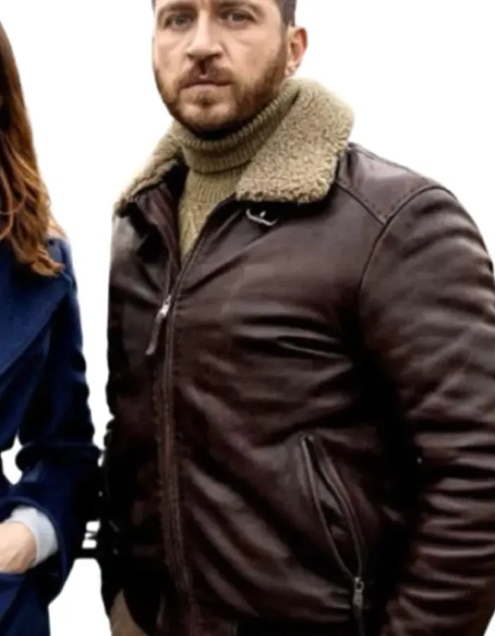 Don’t Leave Me (Daniele Vianello) Alessandro Roja Brown Leather Jacket
