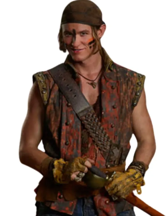 Descendants 2 Dylan Playfair (Gil) Brown Leather Vest