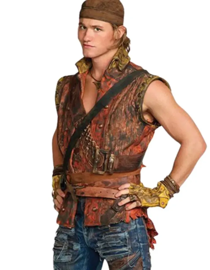 Descendants 2 Dylan Playfair (Gil) Brown Leather Vest