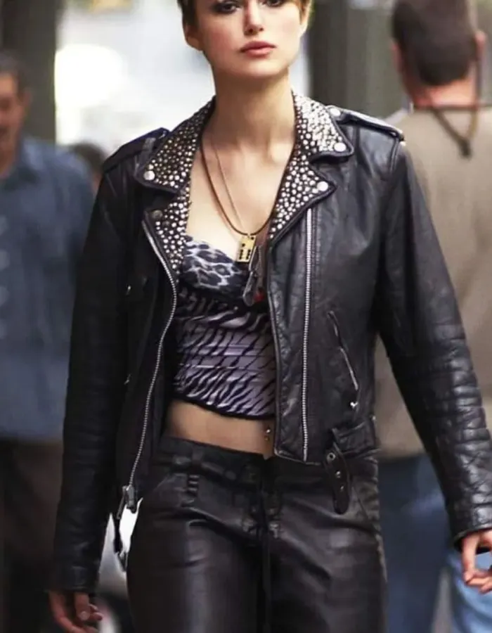 Domino Keira Knightley (Domino Harvey) Black Leather Jacket