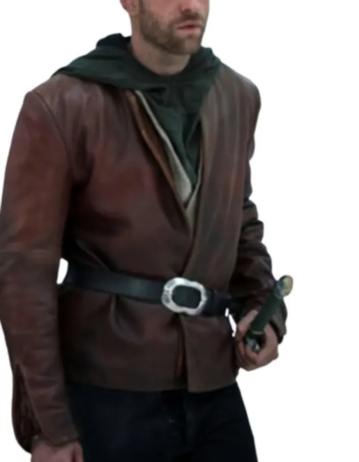 Emerald City Oliver Jackson-Cohen (Lucas) Brown Leather Jacket