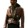 Emerald City Oliver Jackson-Cohen (Lucas) Brown Leather Jacket