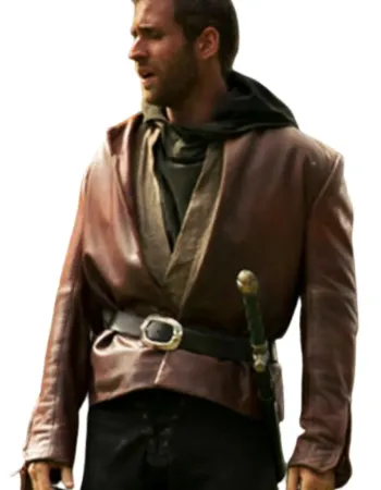 Emerald City Oliver Jackson-Cohen (Lucas) Brown Leather Jacket