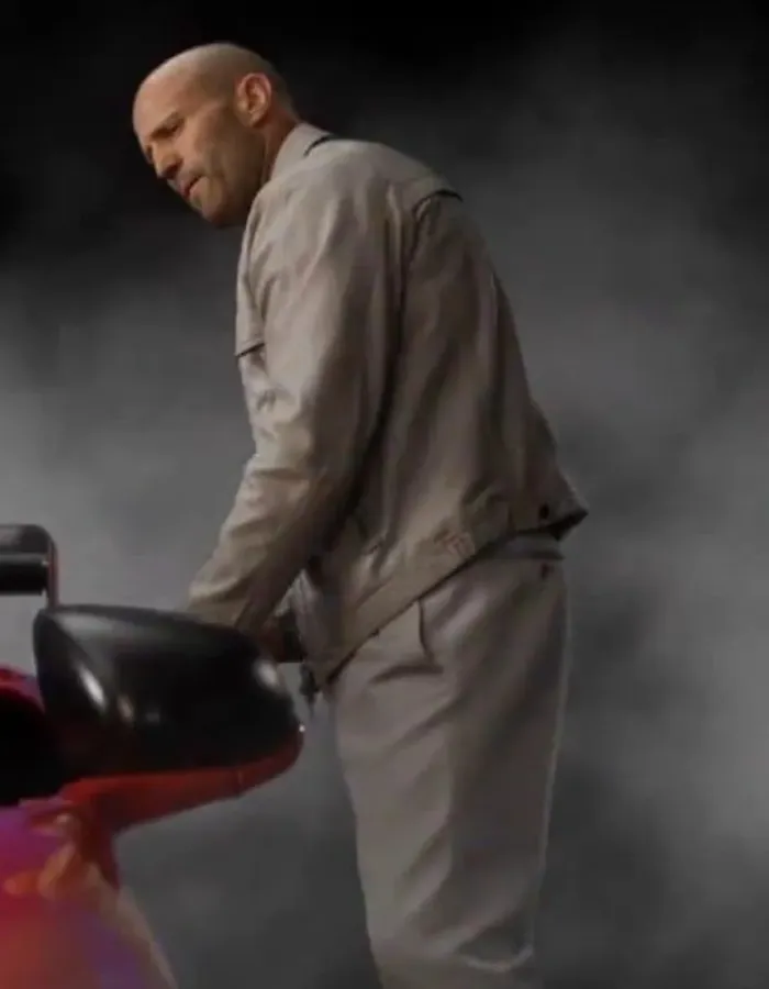 Fast X 2023 Jason Statham (Deckard Shaw) Beige Leather Jacket
