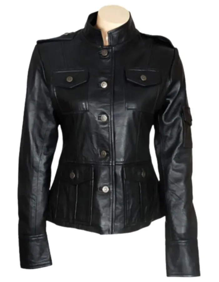 Get Smart Anne Hathaway (Agent 99) Black Leather Jacket Get Smart Anne Hathaway (Agent 99) Black Leather Jacket