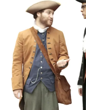 Making History Adam Pally (Dan) Suede Leather Coat