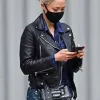 Mission Impossible 7 Pom Klementieff Black Biker Leather Jacket