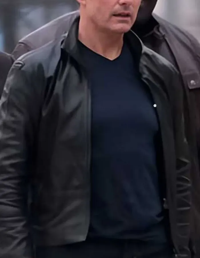 Mission Impossible 7 Tom Cruise (Ethan Hunt) Back Leather Jacket