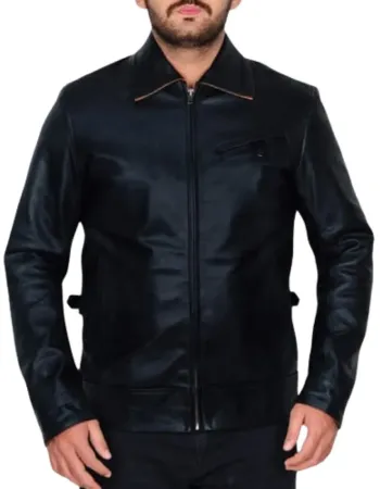 Quantum Break Shawn Ashmore Black Leather Jacket 