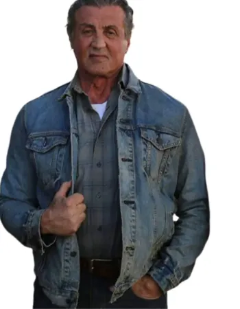 Rambo Last Blood Sylvester Stallone (John Rambo) Blue Leather Jacket