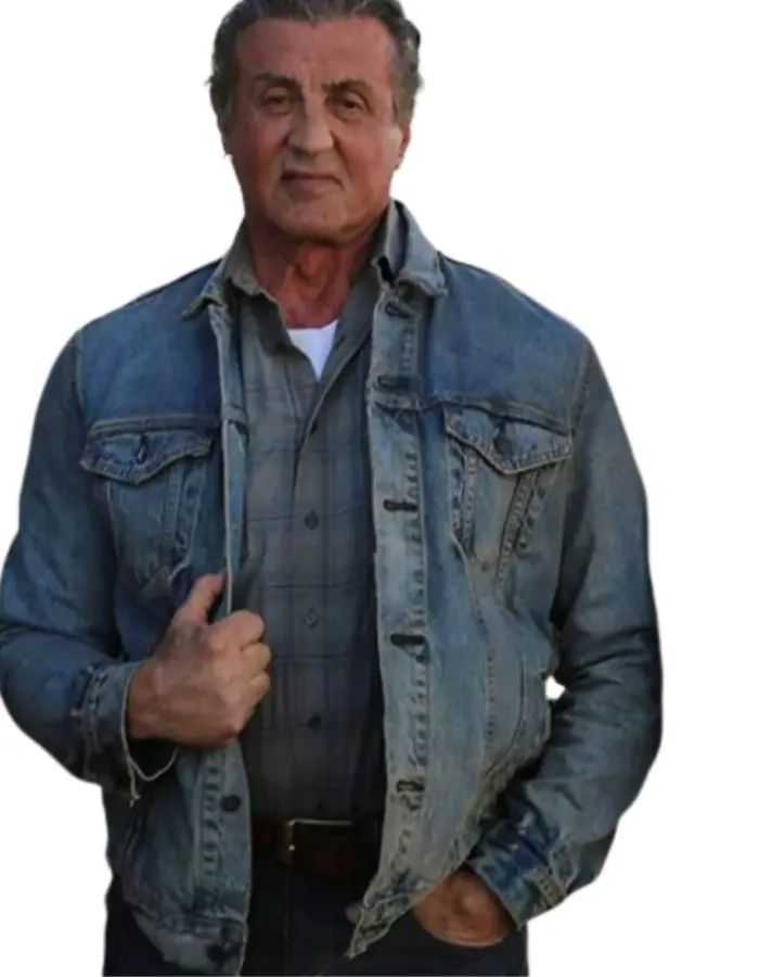 Rambo Last Blood Sylvester Stallone (John Rambo) Blue Leather Jacket