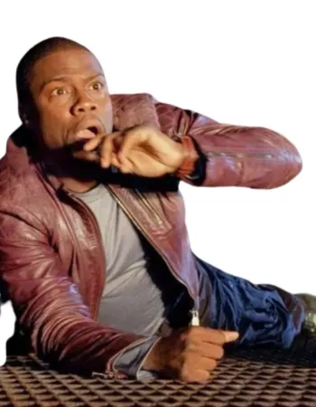 Ride Along Kevin Hart (Ben Barber) Maroon leather Jacket