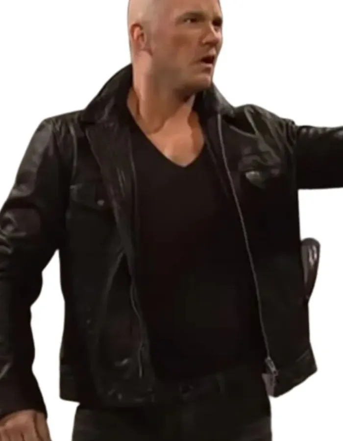Saturday Night Live Chris Pratt (Jason Statham) Black Leather Jacket