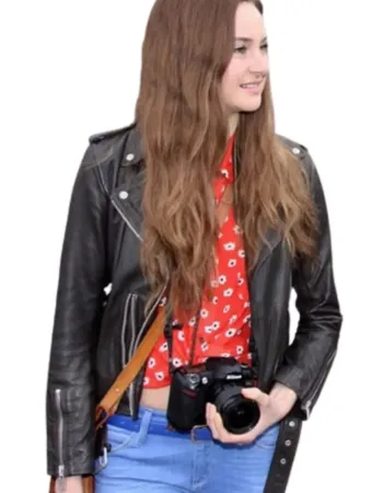 Snowden Shailene Woodley (Lindsay Mills) Black Leather Jacket