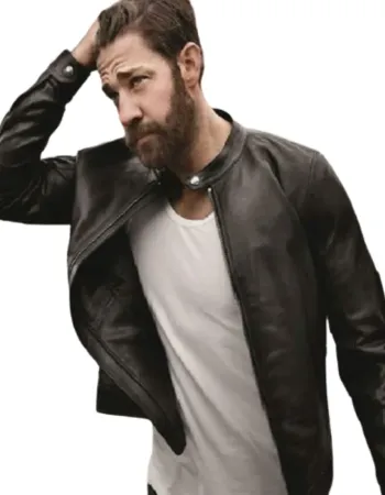 Tom Clancy's Jack Ryan John Krasinski (Jack Ryan) Black Leather Jacket