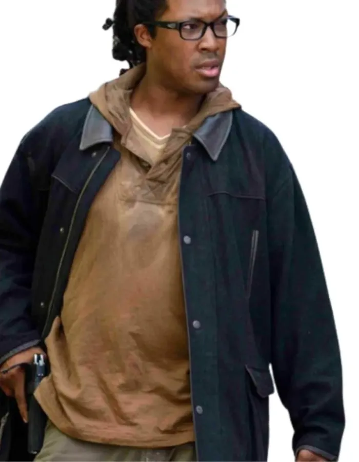 Walking Dead S6 Corey Hawkins (Heath) Black Cotton Jacket