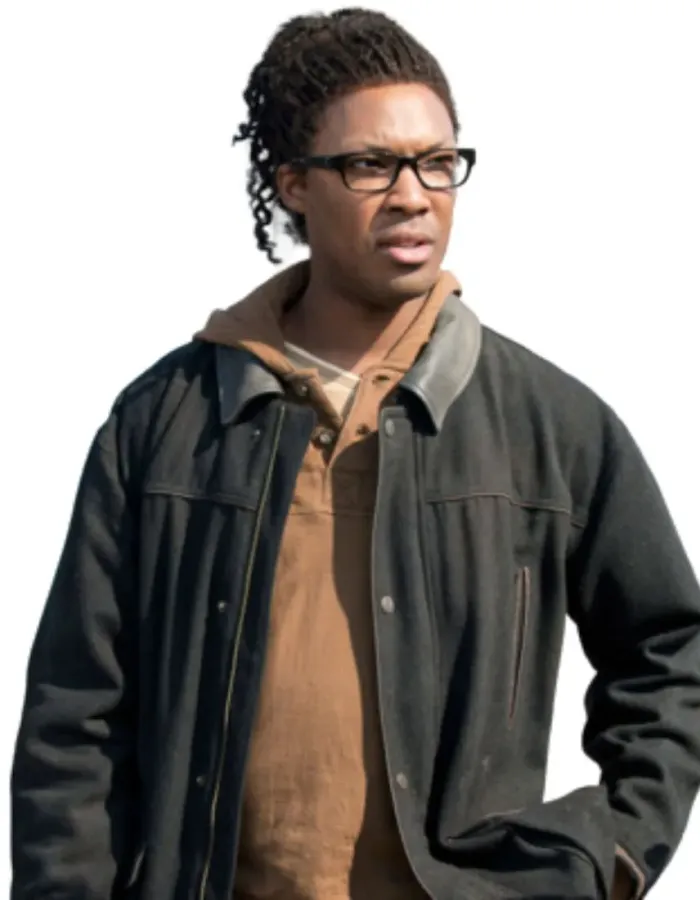 Walking Dead S6 Corey Hawkins (Heath) Black Cotton Jacket