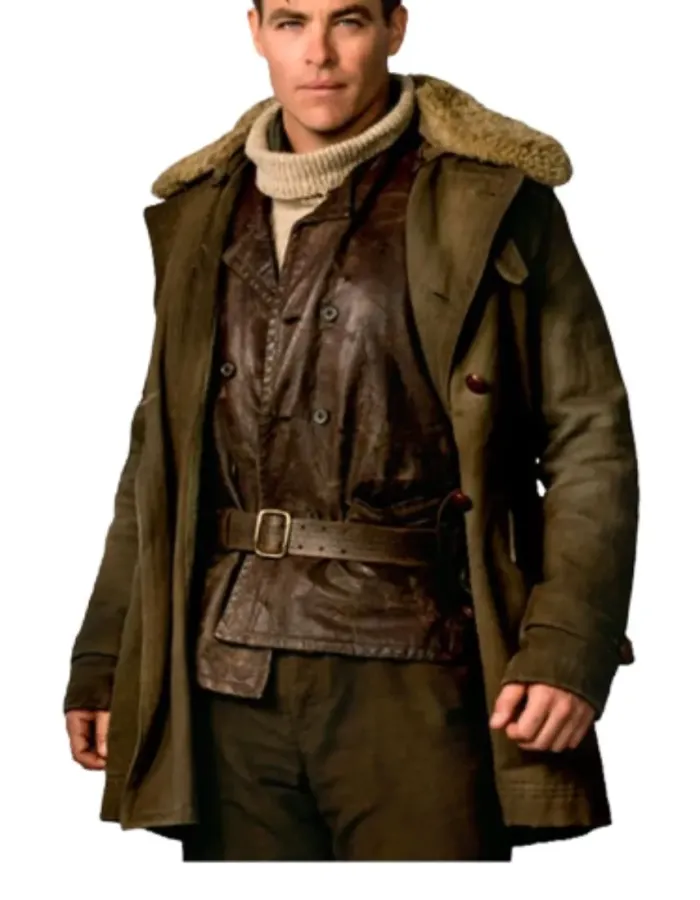 Wonder Woman Chris Pine (Steve Trevor) Cotton Coat