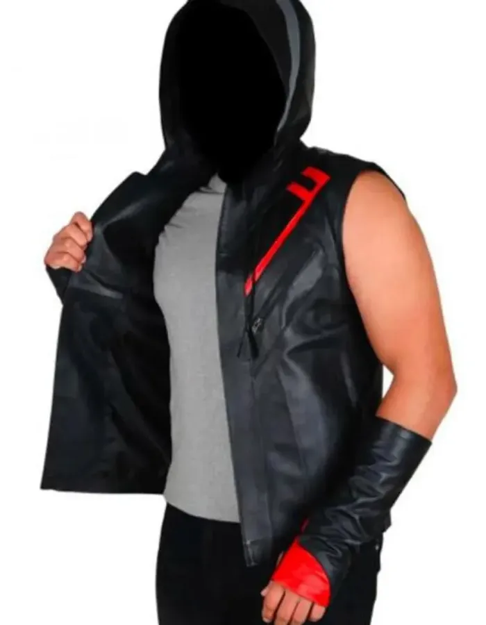Mirror’s Edge Icarus Black Leather Hoodie Vest Mirror’s Edge Icarus Black Leather Hoodie Vest