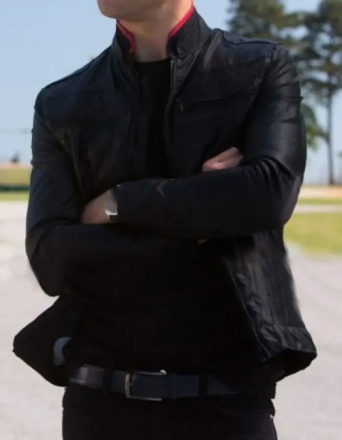 Need for Speed Dominic Cooper (Dino Brewster) Black Leather Jacket