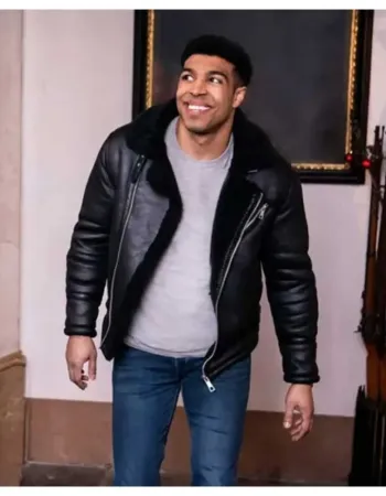 12 Dates of Christmas Chad Savage Black Leather Jacket 12 Dates of Christmas Chad Savage Black Leather Jacket