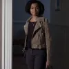 13 Reasons Why Grace Saif (Ani Achola) Suede Leather Jacket 