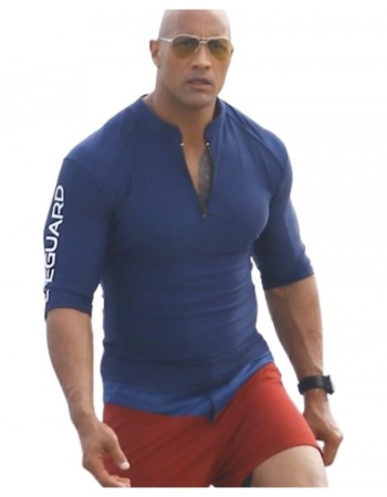 Baywatch Dwayne Johnson (Mitch Buchannon) Blue Fleece Jacket