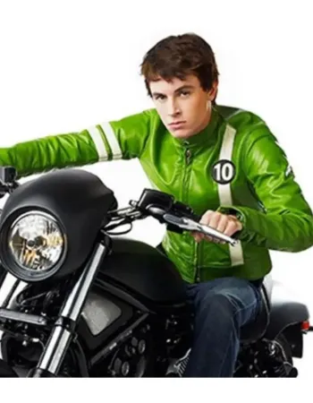 Ben 10 Alien Swarm Ryan Kelley (Ben Tennyson) Green Leather Jacket