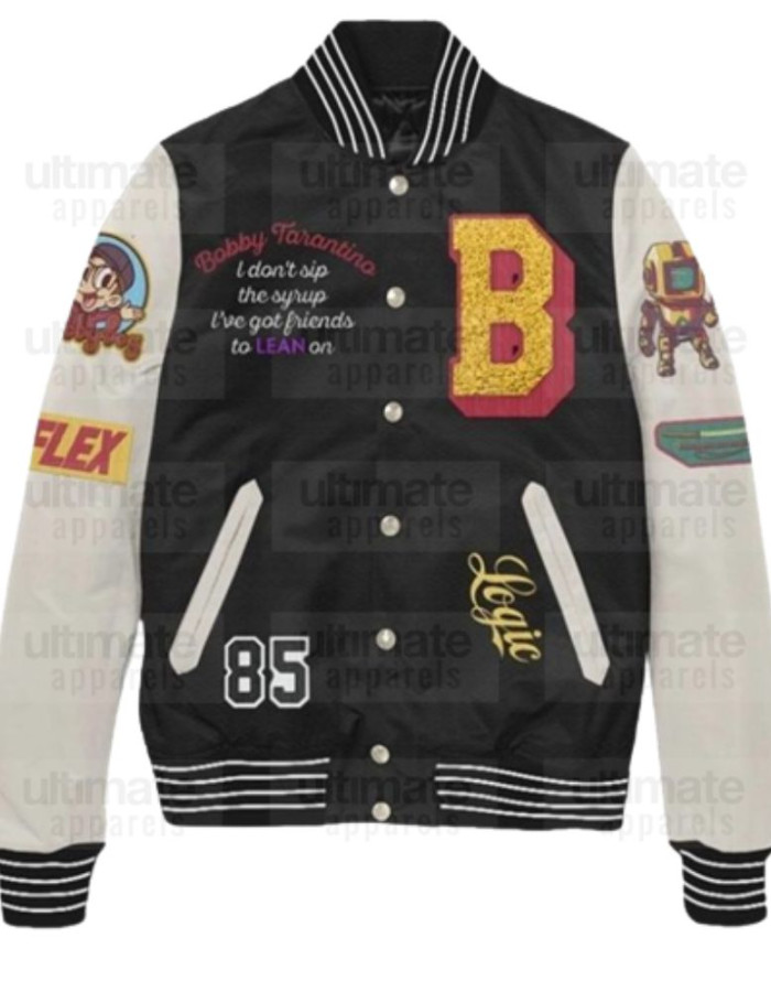 Bobby Tarantino Black And White Varsity Jacket Bobby Tarantino Black And White Varsity Jacket
