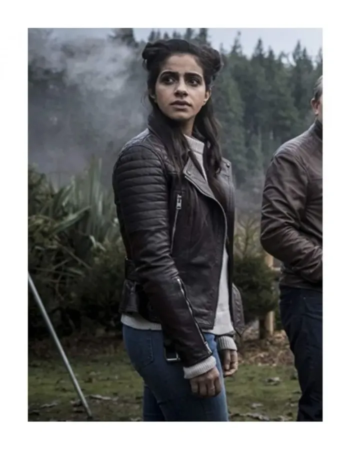 Doctor Who Mandip Gill (Yasmin Khan) Black Leather Jacket