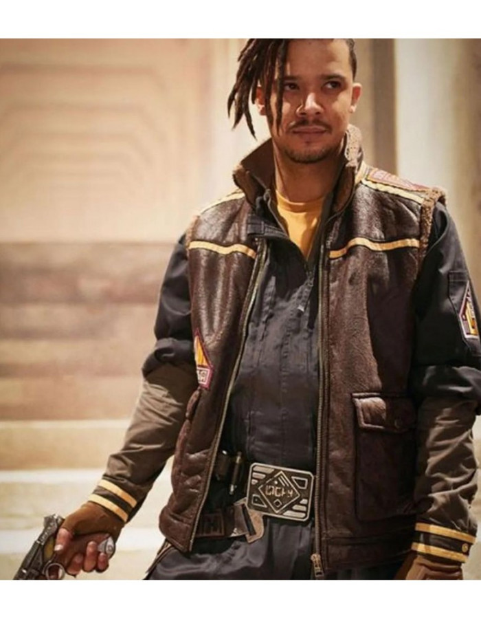 Doctor Who S13 Jacob Anderson (Vinder) Leather Vest