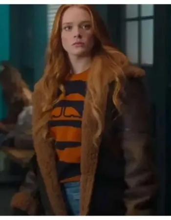 Fate The Winx Saga (Bloom Peters) Abigail Cowen leather jacket