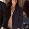 Inferno  Felicity Jones (Sienna Brooks) Blue Cotton Coat