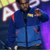 Kanye West Pastelle Blue Fleece Bomber Jacket
