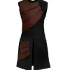 Men's Medieval Sleeveless Black Leather Costume