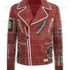 Rock Punk Studded Spike Men’s Motorcycle Leather Jacket Rock Punk Studded Spike Men’s Motorcycle Leather Jacket