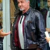 Tulsa King (Dwight Manfredi) Sylvester Stallone Black Leather Jacket