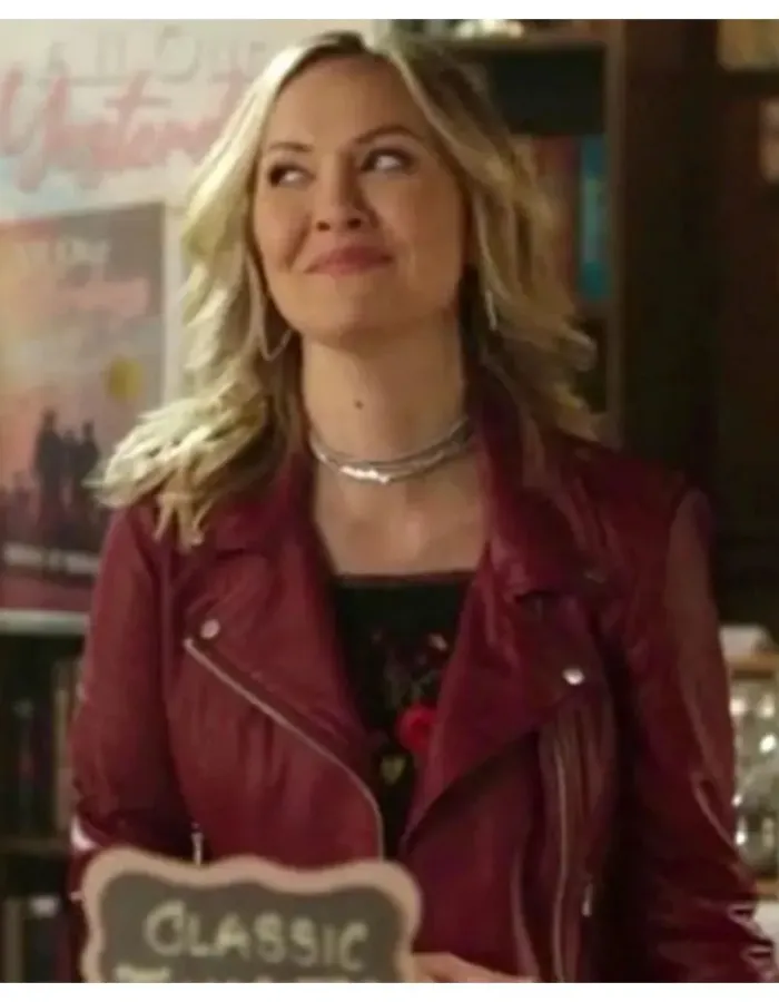 Chesapeake Shores S3 (Bree O'brien) Emilie Ullerup Pink Leather Jacket
