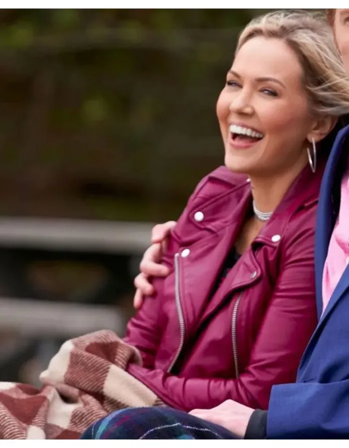 Chesapeake Shores S3 (Bree O'brien) Emilie Ullerup Pink Leather Jacket