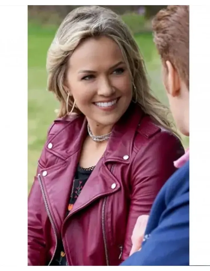 Chesapeake Shores S3 (Bree O'brien) Emilie Ullerup Pink Leather Jacket